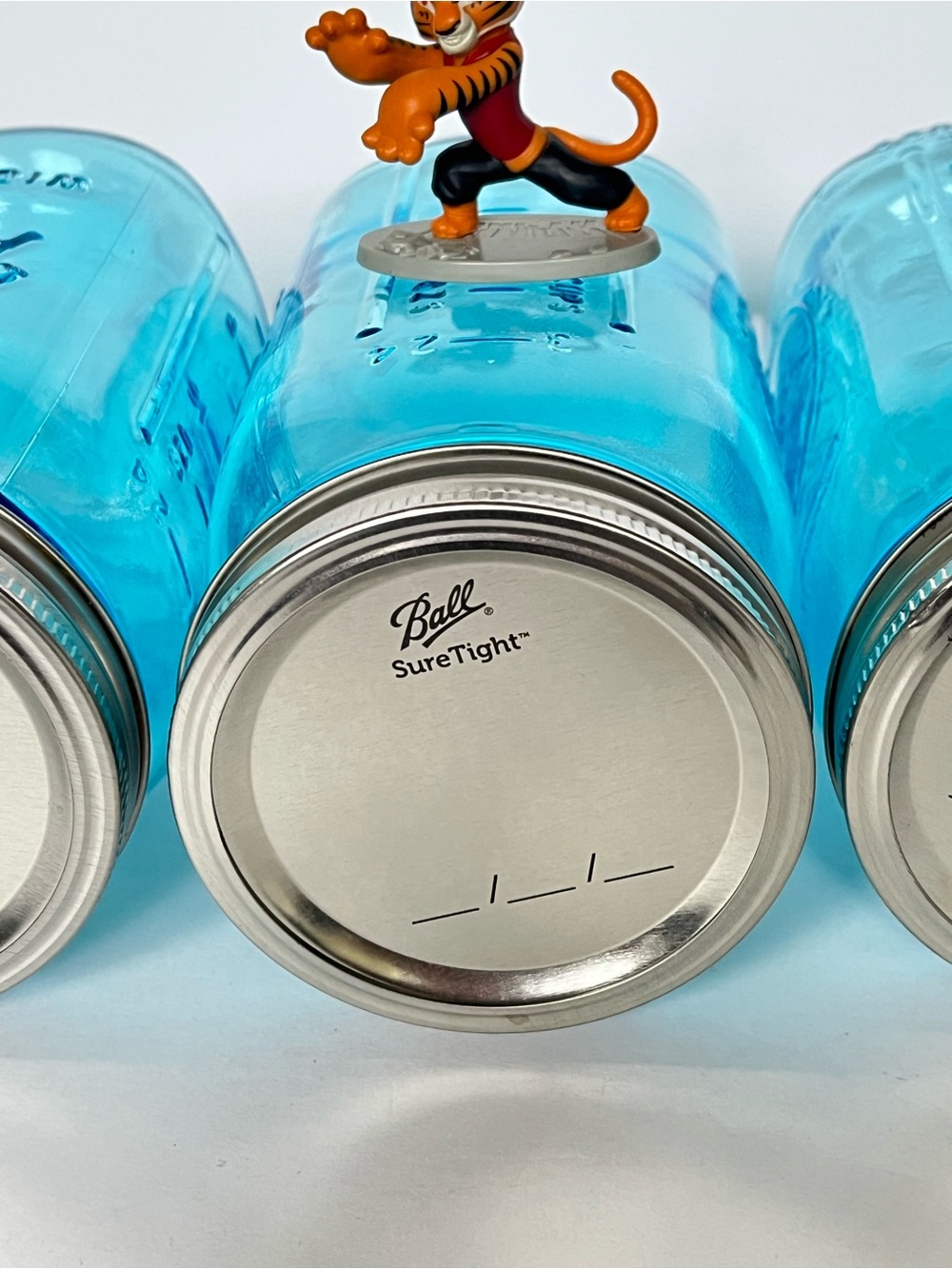Blue Glass Ball Jars 32 oz with Lids, Wide Mouth Collector’s Edition - Picture 8 of 15